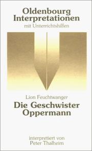 Cover of: Oldenbourg Interpretationen, Bd.68, Die Geschwister Oppermann