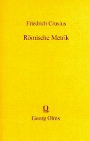 Römische Metrik. Eine Einführung. by Friedrich Crusius