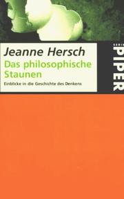 Cover of: Das philosophische Staunen. Einblicke in die Geschichte des Denkens.
