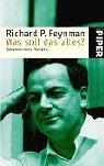 Cover of: Was soll das alles? Gedanken eines Physikers. by Richard Phillips Feynman
