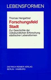 Cover of: Forschungsfeld Stadt.