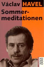 Cover of: Sommermeditationen. ( sachbuch). by Václav Havel