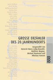 Cover of: Grosse Erzähler des 20. Jahrhunderts.