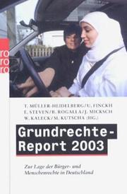 Cover of: Grundrechte- Report 2003. Zur Lage der Bürger- und Menschenrechte in Deutschland.