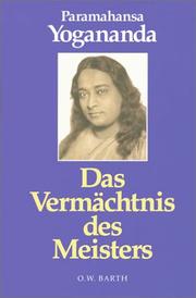 Cover of: Das Vermächtnis des Meisters