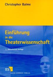 Cover of: Einführung in die Theaterwissenschaft.