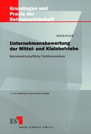 Cover of: Unternehmensbewertung der Mittel- und Kleinbetriebe. Betriebswirtschaftliche Verfahrensweisen.