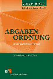 Cover of: Abgabenordnung mit Finanzgerichtsordnung. Gesangbuch für Kinder.