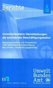 Cover of: Umweltorientierte Dienstleistungen als wachsender Beschäftigungssektor.