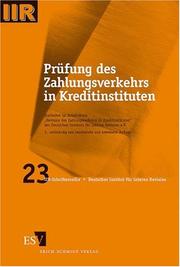Cover of: Prüfung des Zahlungsverkehrs in Kreditinstituten.