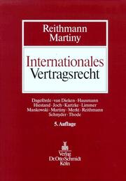 Cover of: Internationales Vertragsrecht. Das Internationale Privatrecht der Schuldverträge.