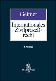 Cover of: Internationales Zivilprozeßrecht.