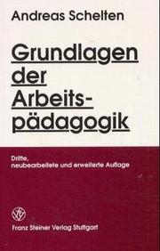 Cover of: Grundlagen der Arbeitspädagogik.