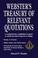 Cover of: Webster's Treasury of Relevant Quotations