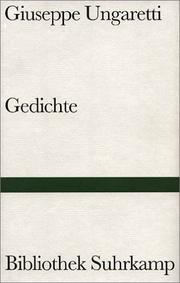 Cover of: Bibliothek Suhrkamp, Bd.70, Gedichte by Giuseppe Ungaretti, Ingeborg Bachmann