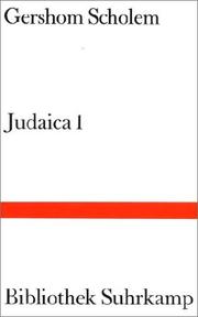 Cover of: Judaica 1 by Gershon Scholem