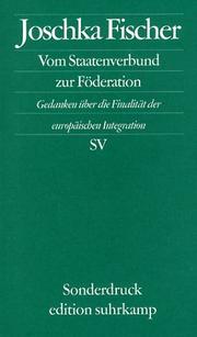 Cover of: Vom Staatenverbund zur Föderation