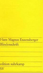 Cover of: Blindenschrift by Hans Magnus Enzensberger