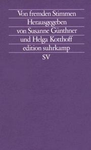 Cover of: Von fremden Stimmen.