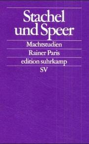 Cover of: Stachel und Speer. Machtstudien.