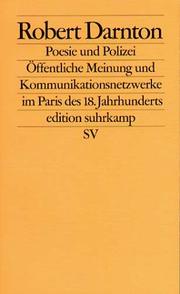Cover of: Poesie und Polizei by Robert Darnton