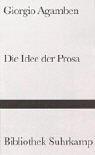 Cover of: Idee der Prosa.