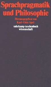 Cover of: Sprachpragmatik und Philosophie.