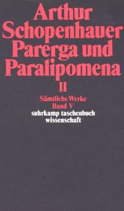 Cover of: Samtliche Werke, Book 5 by Arthur Schopenhauer