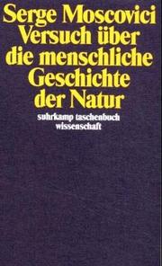 Cover of: Versuch über die menschliche Geschichte der Natur.