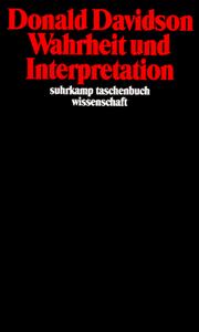 Cover of: Wahrheit und Interpretation. by Donald Davidson