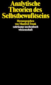 Cover of: Analytische Theorien des Selbstbewußtseins.
