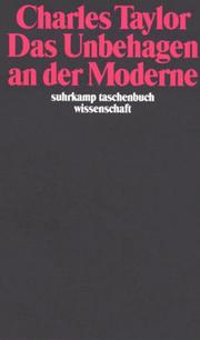 Cover of: Das Unbehagen an der Moderne.