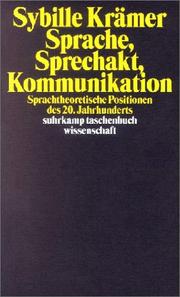 Cover of: Sprache- Sprechakt- Kommunikation