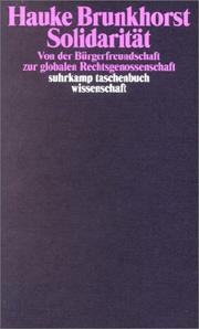 Cover of: Solidarität. by Hauke Brunkhorst
