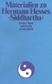 Cover of: Materialien zu Hermann Hesses Siddhartha II. Text über Siddhartha.