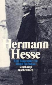 Cover of: Hermann Hesse. Autor der Krisis. Eine Biographie. by Ralph Freedman