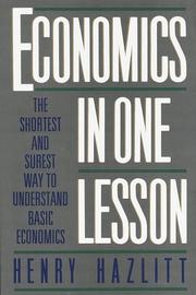 Cover of: Economics in One Lesson by Henry Hazlitt