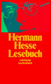 Cover of: Hermann Hesse Lesebuch. Erzählungen, Betrachtungen und Gedichte.