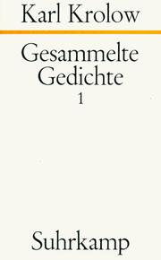 Cover of: Gesammelte Gedichte I/ IV.