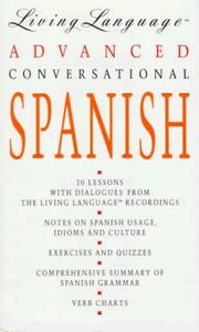 Cover of: Advanced Conversational Spanish Manual (Living Language Conversational)