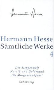 Cover of: Samtliche Werke