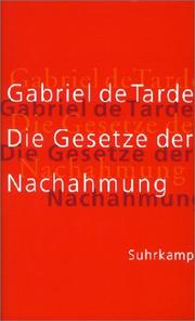 Cover of: Die Gesetze der Nachahmung.