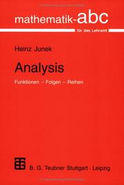 Cover of: Analysis. Funktionen - Folgen - Reihen.