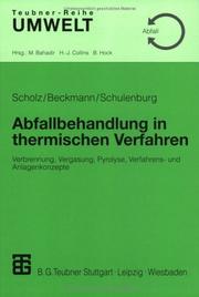 Cover of: Abfallbehandlung in thermischen Verfahren.