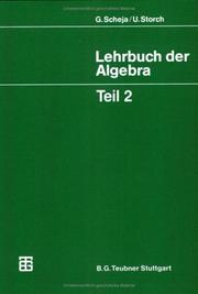 Cover of: Lehrbuch der Algebra, Tl.2