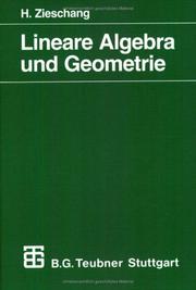 Cover of: Lineare Algebra und Geometrie.