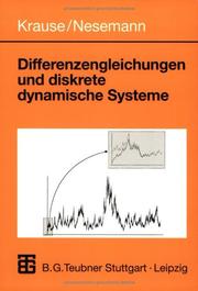 Cover of: Differenzengleichungen und diskrete dynamische Systeme. Eine Einführung in Theorie und Anwendungen.