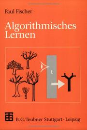 Cover of: Algorithmisches Lernen.