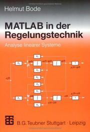 Cover of: MATLAB in der Regelungstechnik. Analyse linearer Systeme. by Helmut Bode