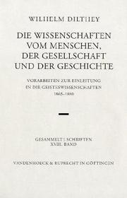 Cover of: Die Wissenschaften vom Menschen, der Gesellschaft und der Geschichte.